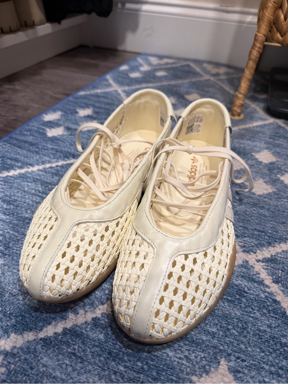 Adidas Taekwondo Ballet Flats - Cream Woven